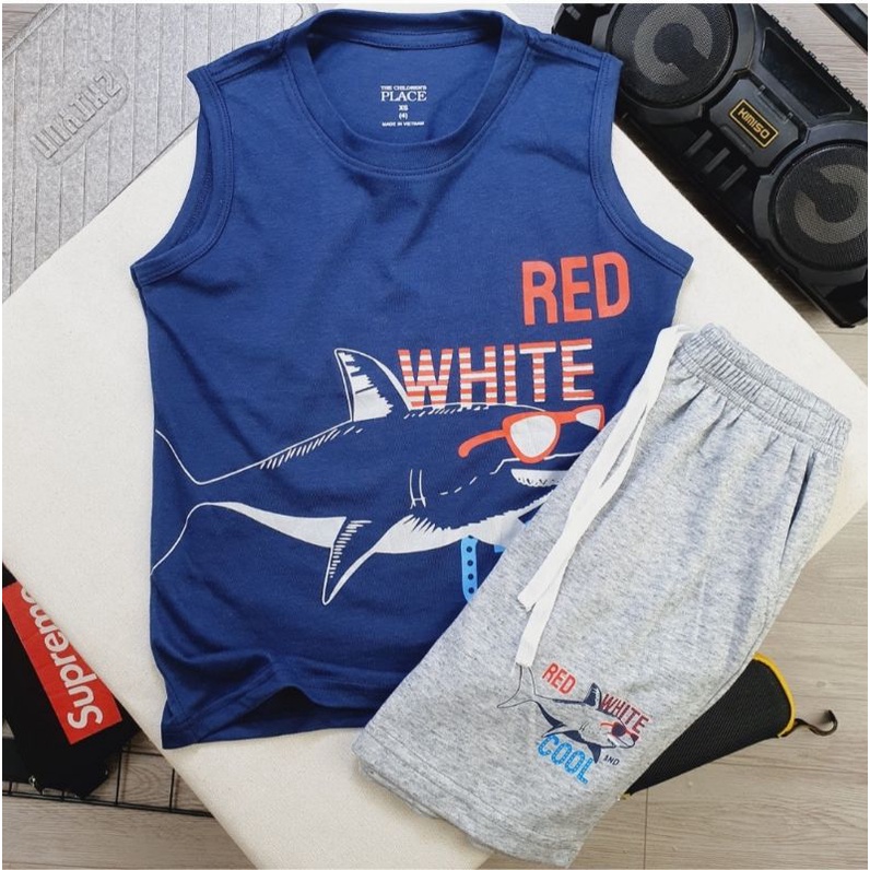 BỘ COTTON SÁT NÁCH BÉ TRAI . BỘ PLACE VNXK