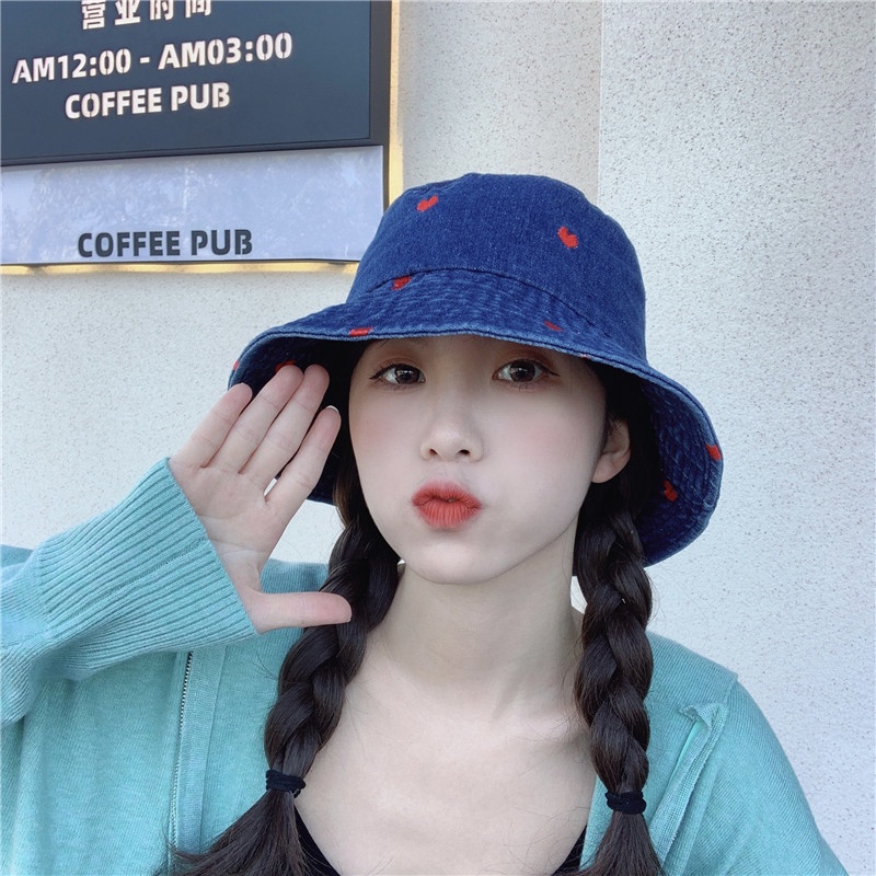 Mũ Cao Bồi Màu Xanh Dương Che Nắng Mùa Xuân Hè Dễ Thương Cho Nữ Sinh