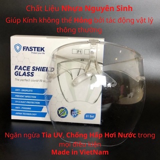KÍNH CHỐNG GIỌT BẮN FASTEK SX TẠI VIỆT NAM, Gọng Kính Mềm Dẻo, Làm Từ Nhựa PC Nguyên Sinh