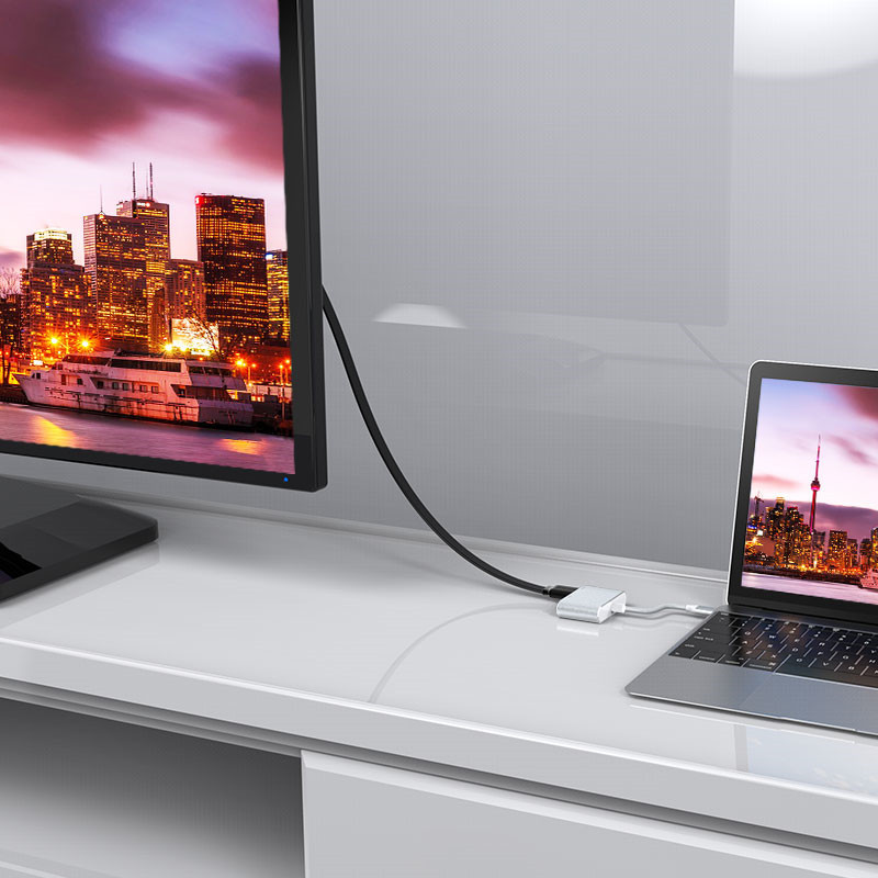 Bộ ChuyểN ĐổI HUB USB 3.1 Sang HDMI 4K VGA 1080P 4K 1080P Cho Laptop / MacBook / TV