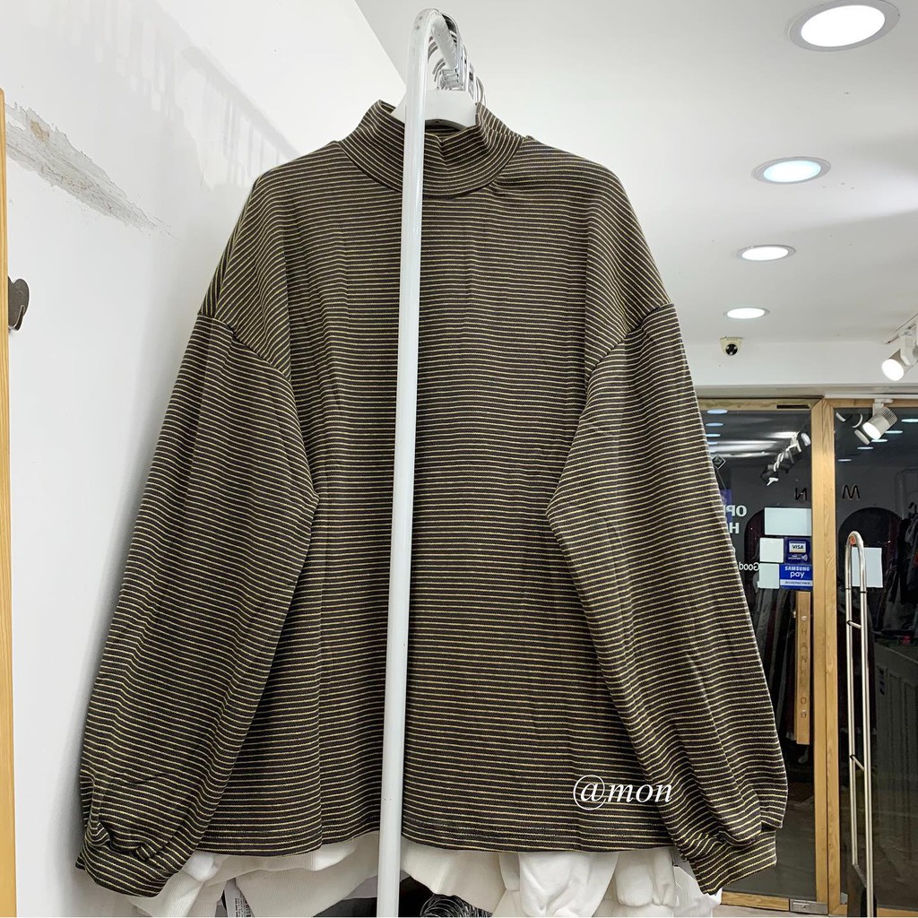 201134 ÁO NỈ KẺ CỔ 3 PHÂN - FREESIZE | BigBuy360 - bigbuy360.vn