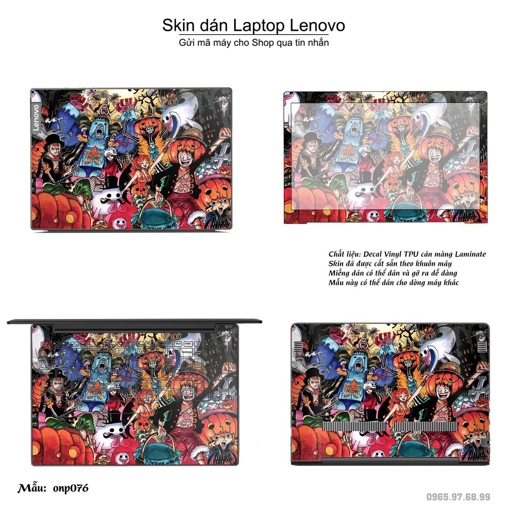 Skin dán Laptop Lenovo in hình One Piece _nhiều mẫu 6 (inbox mã máy cho Shop)