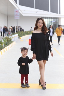 Áo váy tay bồng cho bé