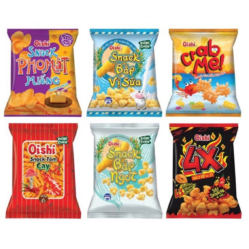 ( Lẻ ) Snack Oishi Gói 40-45gr Trọn Vị