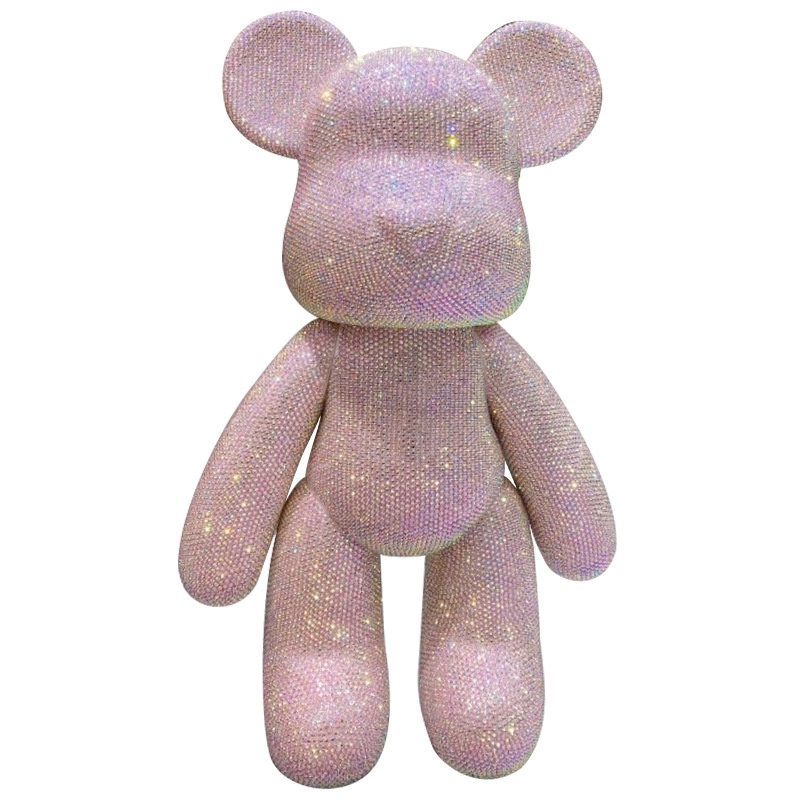 Gấu đính đá handmade Bearbrick size 32cm cao cấp - Coolgift