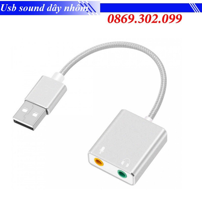 Usb sound card 7.1 âm thanh 3D dây nhôm