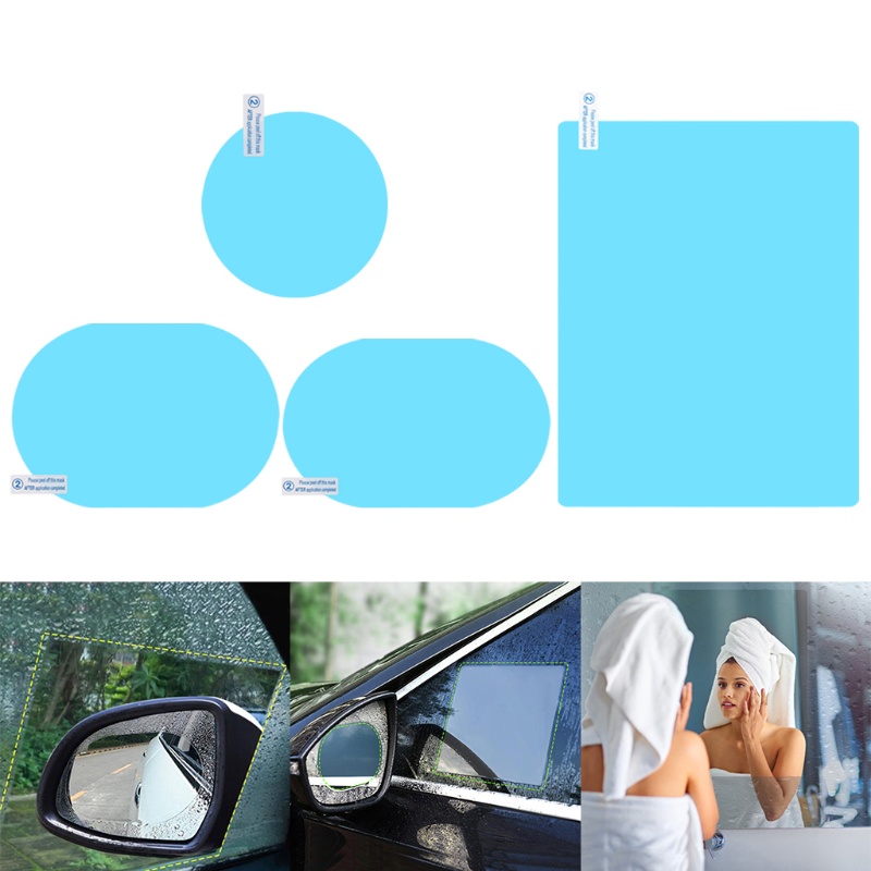 Tấm Phim Dán Bảo Vệ Kính Chiếu Hậu Xe Hơi Trong Suốt Chống Sương Mù Không Thấm Nước 12x