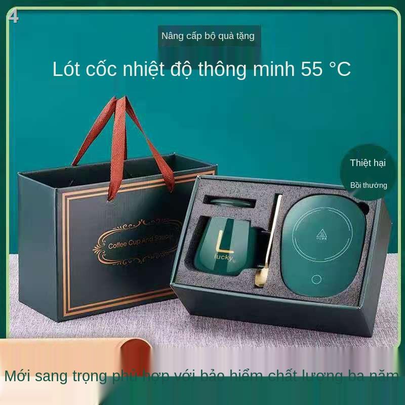 ấm chén 55 độ đa chức năng tự động nhiệt không đổi cốc đựng nước thông minh hâm nóng tạo tác sữa