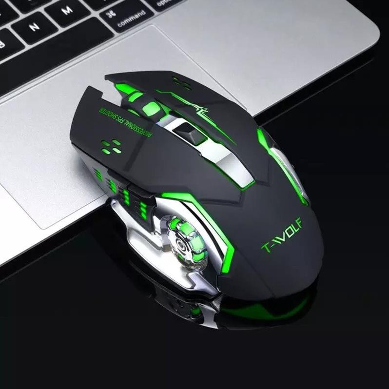 Chuột Gaming T-Wolf Q13 không dây đèn Led đổi màu - Chuột chuyên game