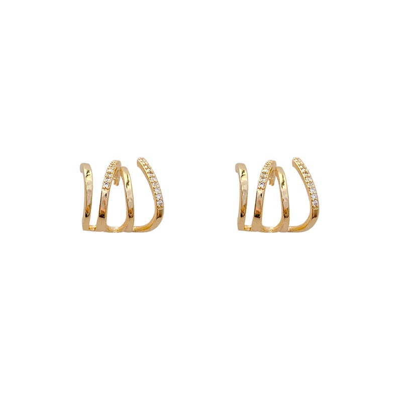 Bông tai mạ bạc 925 thiết kế hình học độc đáo