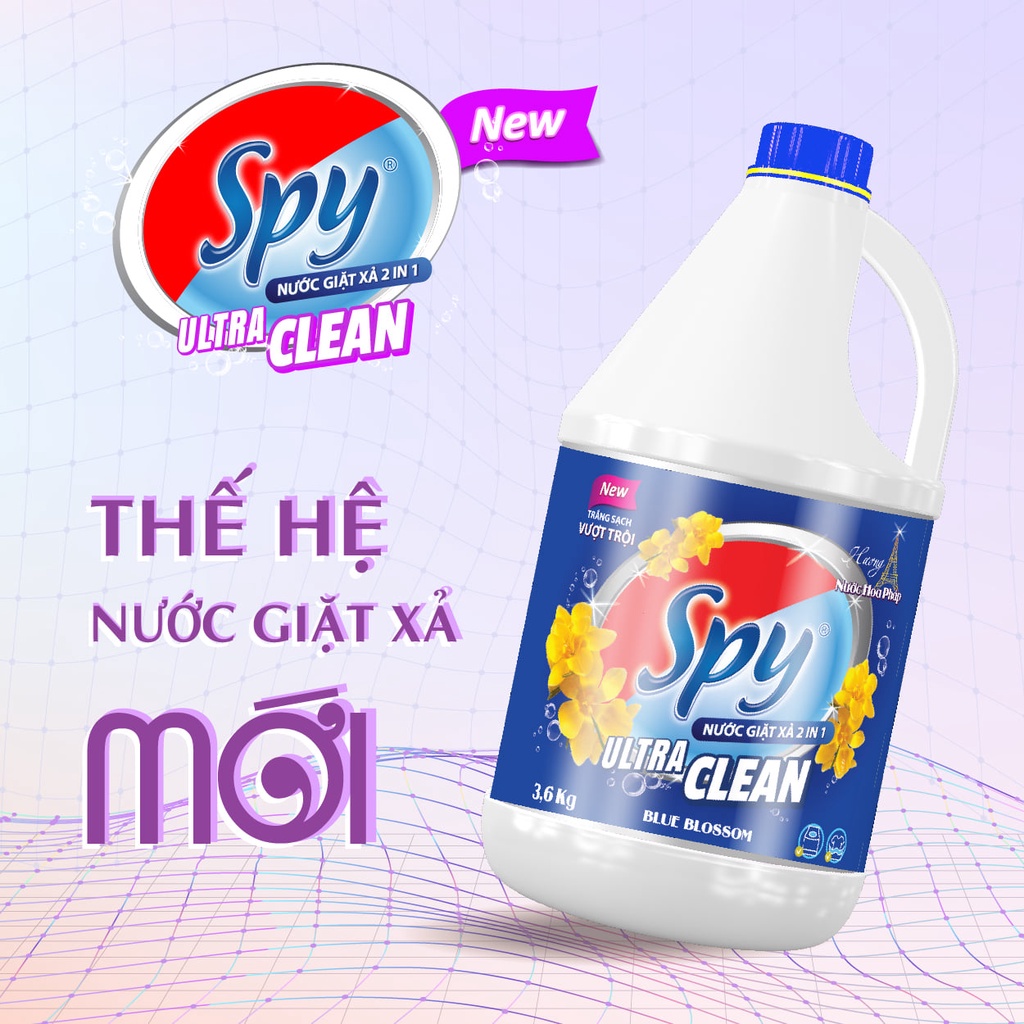Nước giặt xả SPY Ultra Clean 6 kg hương nước hoa Pháp