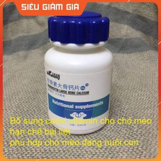 [Hộp 180v]Canxi cho chó mèo, hỗ trợ chắc xương, calcium, vitamin -trị thiếu canxi cho chó mèo