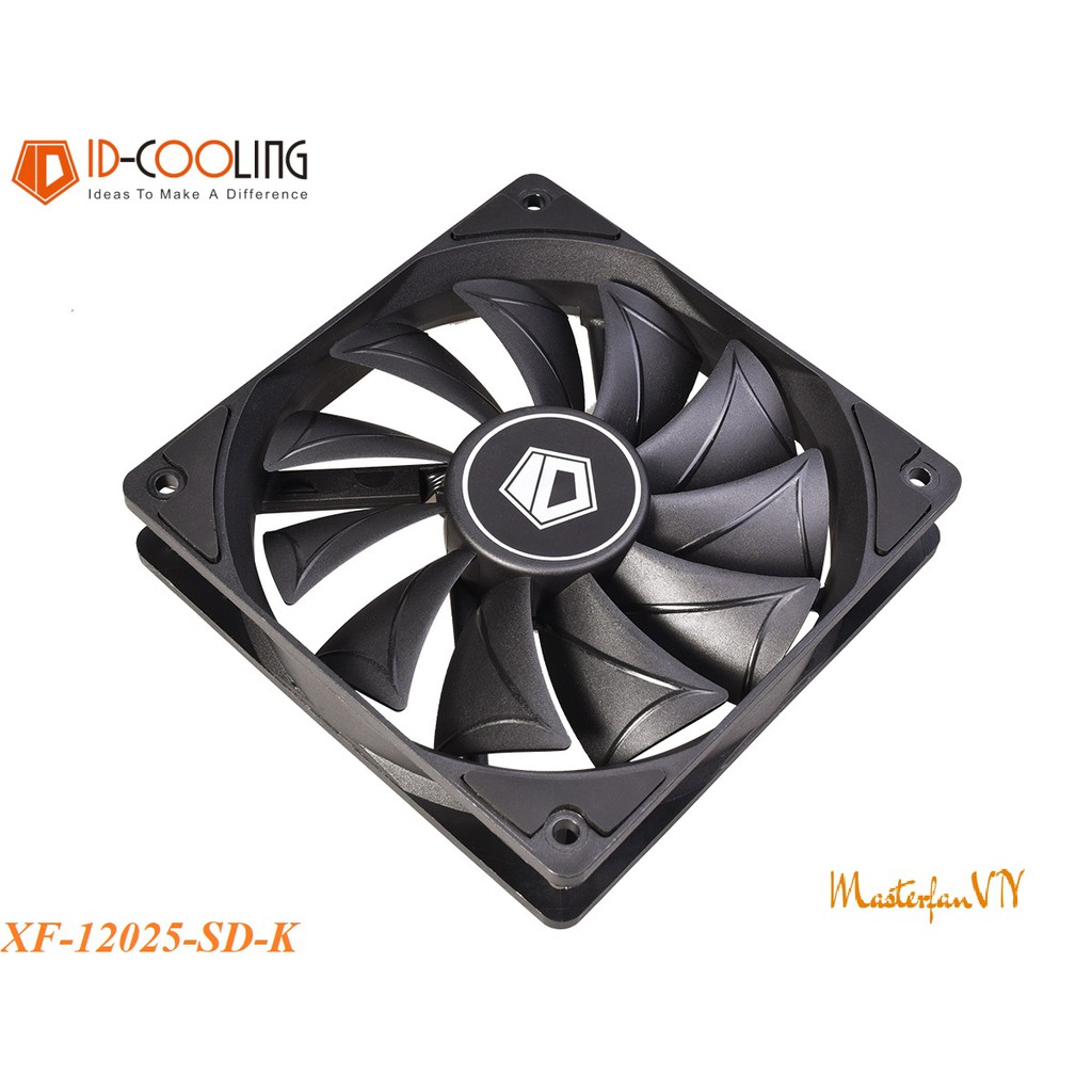 Quạt fan case 12CM ID-COOLING XF-12025 - Quạt tản nhiệt 4pin điều tốc PWM sức gió lớn, chống ồn