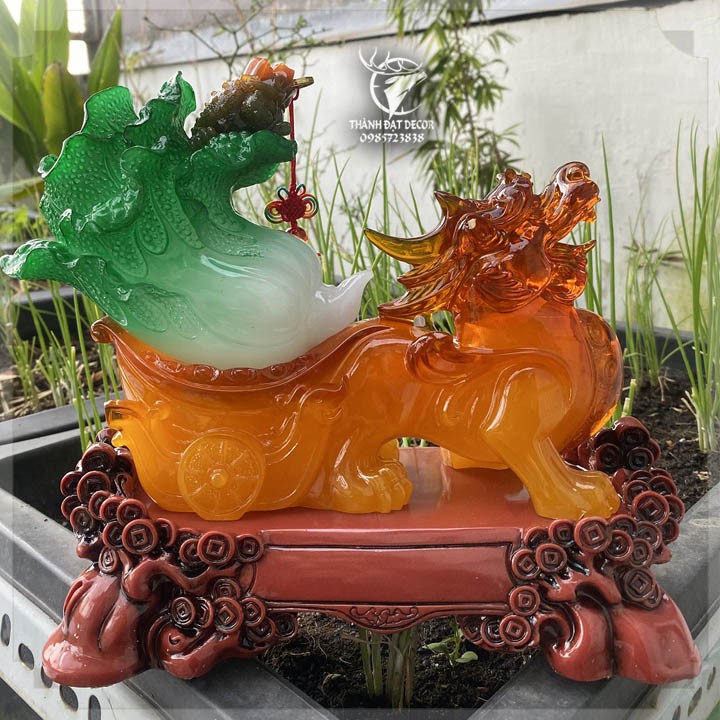 Tượng Tỳ Hưu Kéo Bắp Cải, Cóc Ngậm Tiền Phong Thuỷ Màu Vàng, Trang Trí Nội Thất, Quà Tặng Tân Gia, Khai Trương | BigBuy360 - bigbuy360.vn