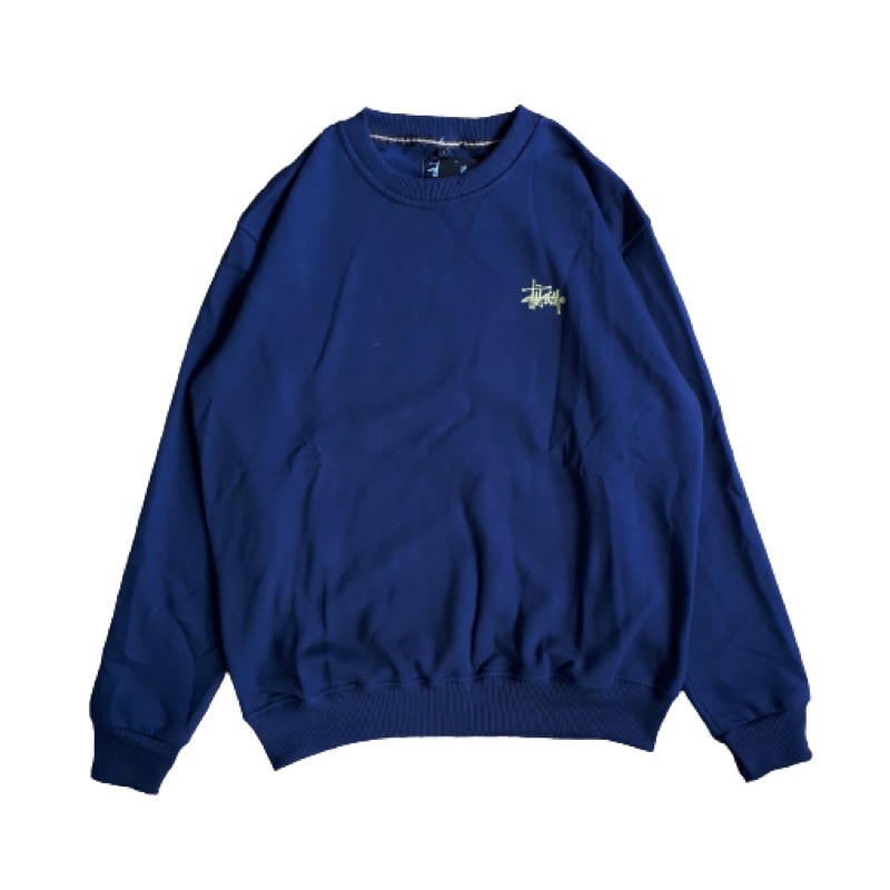 STUSSY Áo Sweater Cổ Tròn Màu Xanh Navy Đơn Giản Thời Trang Cho Nam Giới | BigBuy360 - bigbuy360.vn