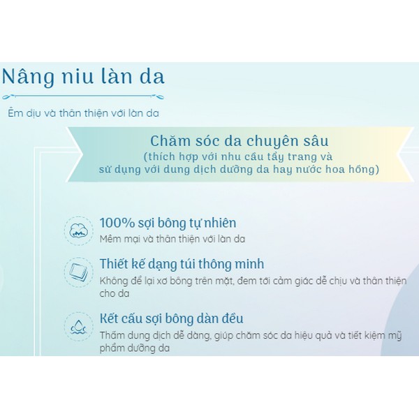 Bông tẩy trang Silcot Soft Touch Premium Cotton 66 miếng/hộp Xanh Lá