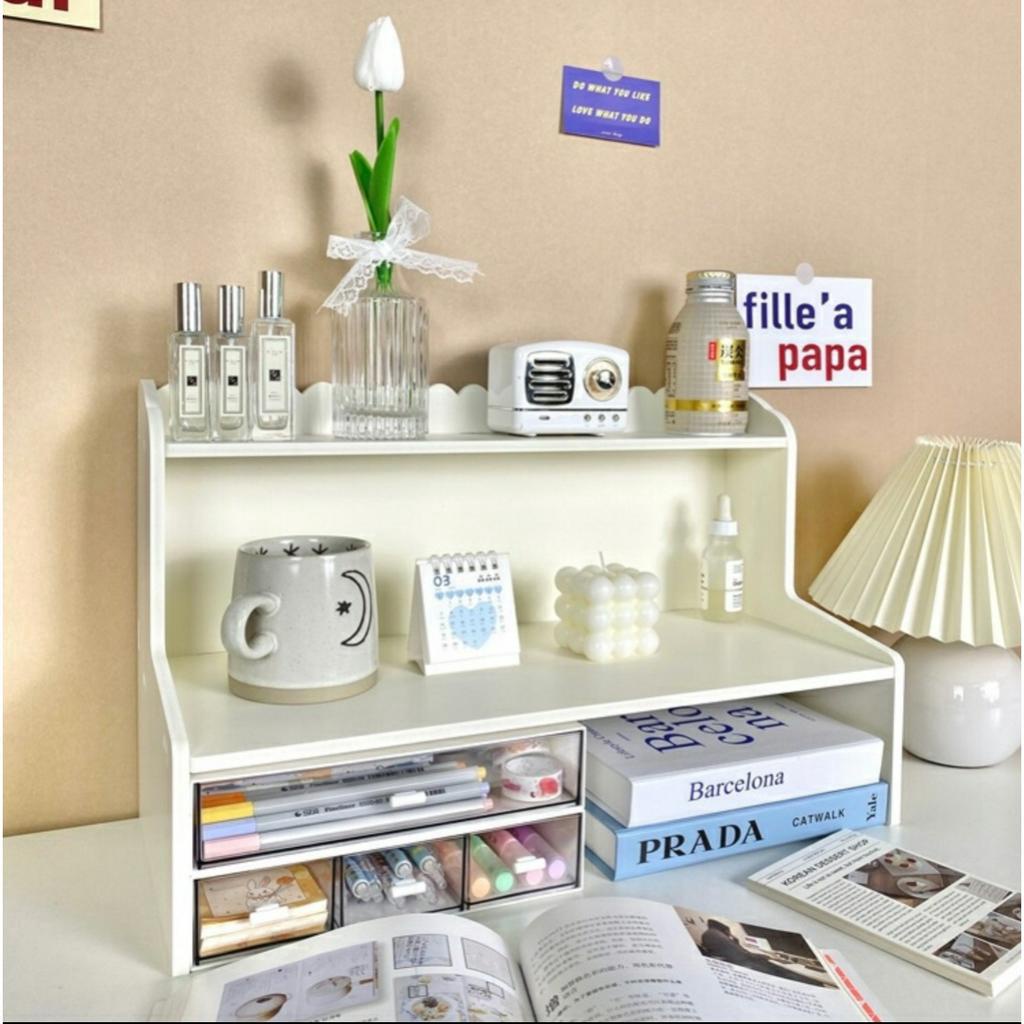 Kệ Để Bàn Hai Tầng Đơn Giản Phù Hợp Cho Văn Phòng / Ký Túc Xá / Bàn Học