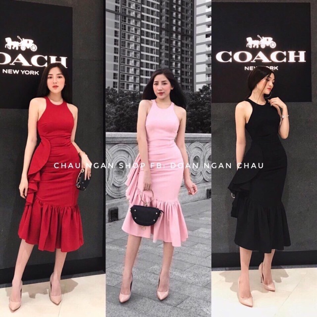 Đầm body thun đuôi cá cực sang