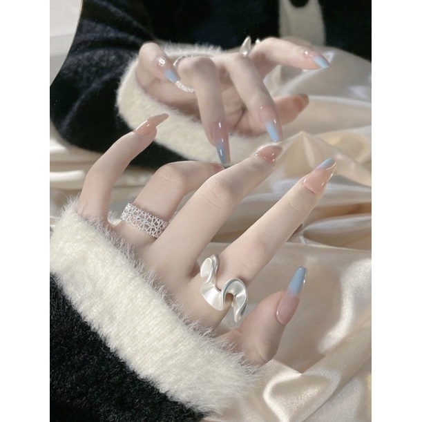 Nailbox hồng xanh nữ tính