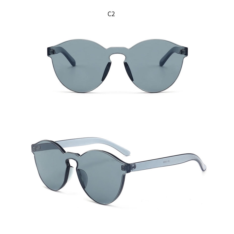 Kính Râm Tròng Trong Suốt Không Viền Kiểu Dáng Đơn Giản Thời Trang