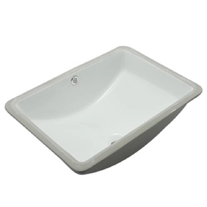 Lavabo chữ nhật mặt âm C161 ikiza, chậu chữ nhật mặt âm chính hãng giá tốt 510x375x175 mm
