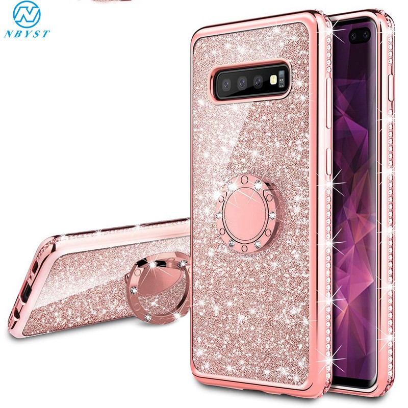 Ốp điện thoại TPU mềm đính đá giả 3D cho Samsung Galaxy S10 Plus S10e S10 5G M10 M20 M30 M30S | BigBuy360 - bigbuy360.vn