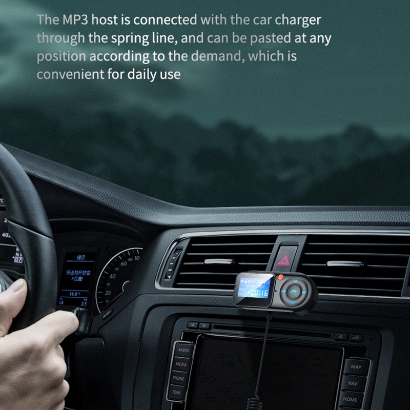 Car FM Transmitter Bluetooth 5.0 MP3 Player USB Type C Charging,BT-T1