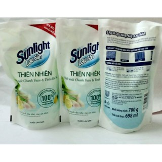 Nước lau sàn sunlight thiên nhiên chiết xuất chanh Yuzu &amp; tinh dầu xả 700ml