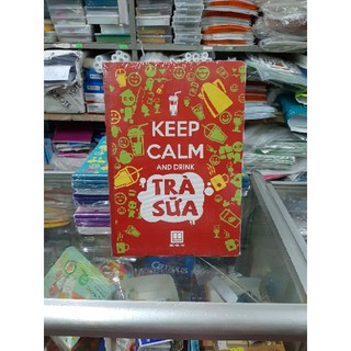Vở kẻ ngang hồng hà keep calm