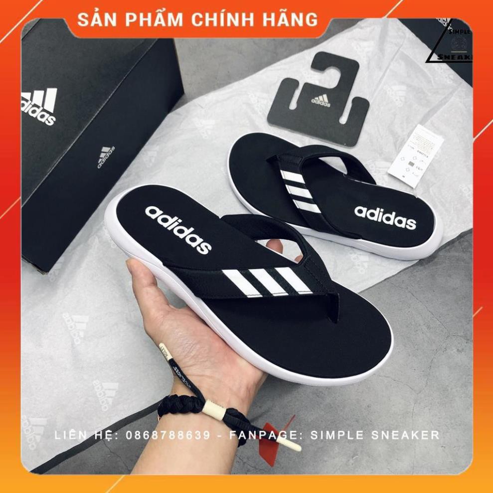Dép Adidas Xỏ Ngón 💙FREESHIP💙 Dép Kẹp Adidas Auth - Adidas Comfort Flip Flops Core Black Chính Hãng -NH9