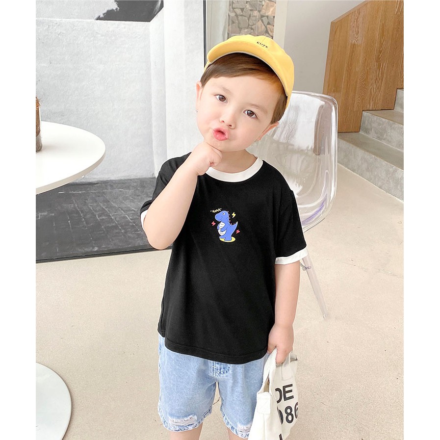 Áo Thun Bé Trai Bé Gái Hàn Quốc, Áo Phông Trẻ Em 1 đến 5 Tuổi Chất Cotton Xịn KidsOneStore size 8 đến 20kg AC2