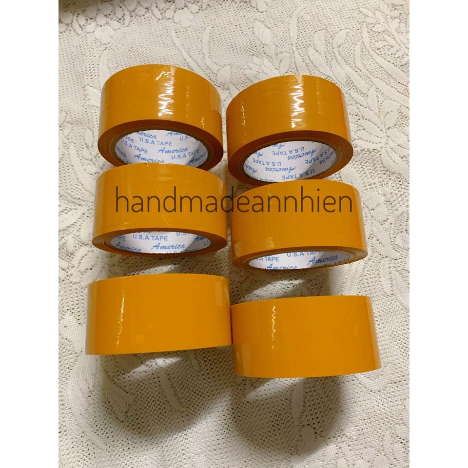 1 cuộn băng keo đóng thùng 100Yard - Băng keo trong/ đục để gói hàng