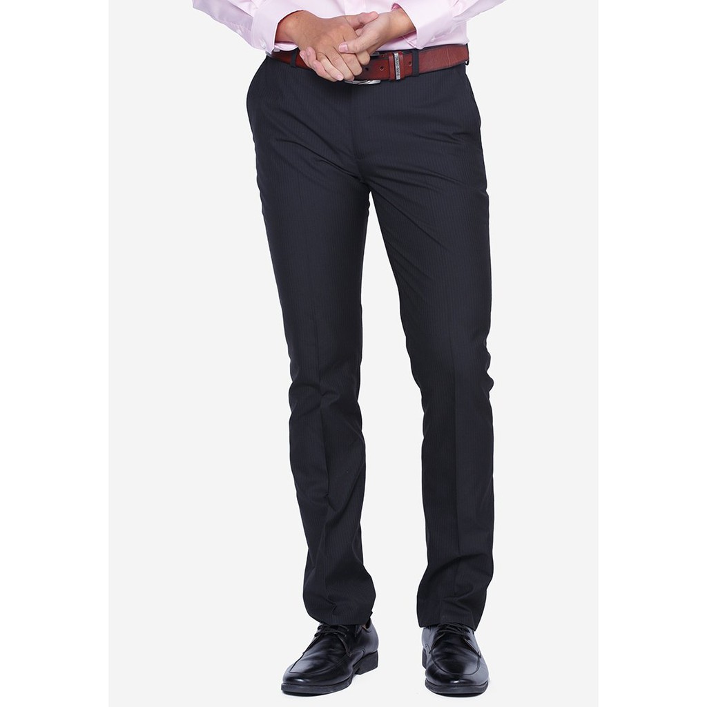 Quần Tây Nam mattana Slimfit Màu Đen Kẻ Sọc MQM91151074008383