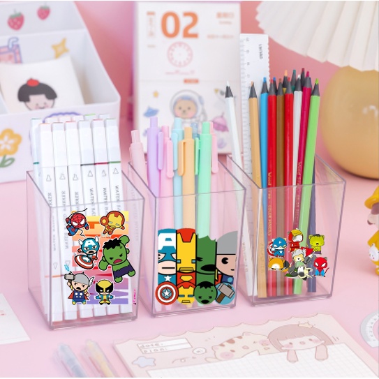 Cắm bút mica phi hành gia CBMC6 12 cung hoàng đạo ngựa thần siêu anh hùng astronaut gấu thỏ chery kitty