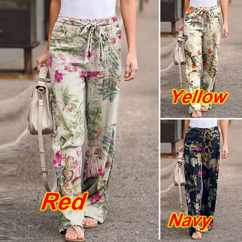 Quần Dài Ống Rộng Zanzea In Họa Tiết Thời Trang Cổ Điển Thanh Lịch Cho Nữ