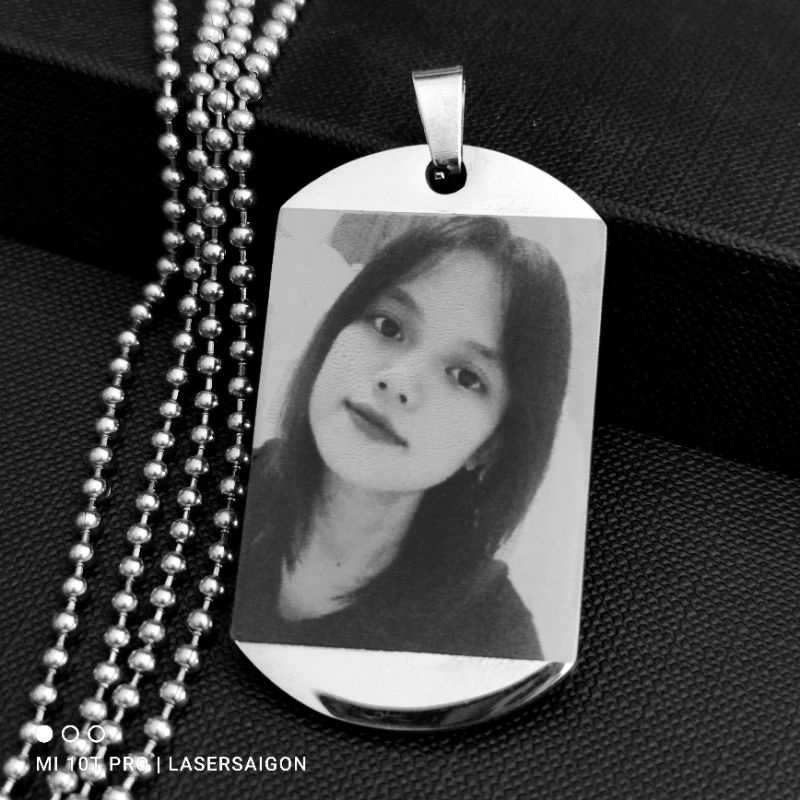 Dây chuyền thẻ bài Dogtag US - khắc hình và nội dung theo yêu cầu