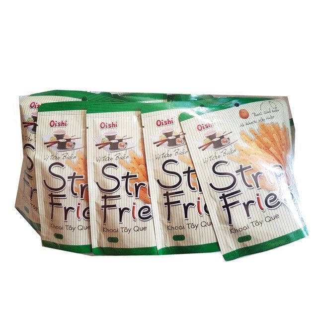 Snack khoai tây oishi vị tảo biển & muối bịch 10 gói 27gr