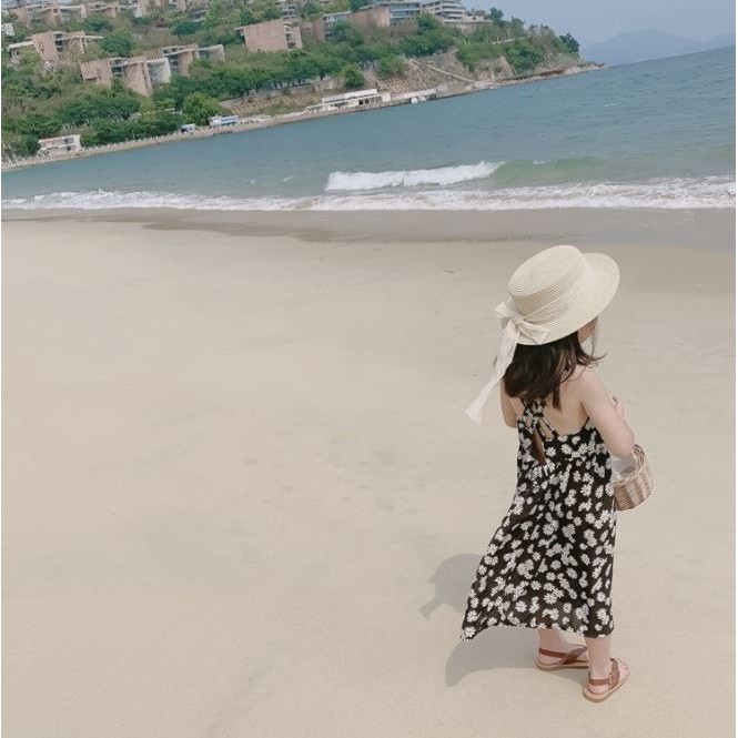 (8-30kg) Váy bé gái hoa cúc AM715 - đầm maxi bé gái đan lưng TTR315 TTN20