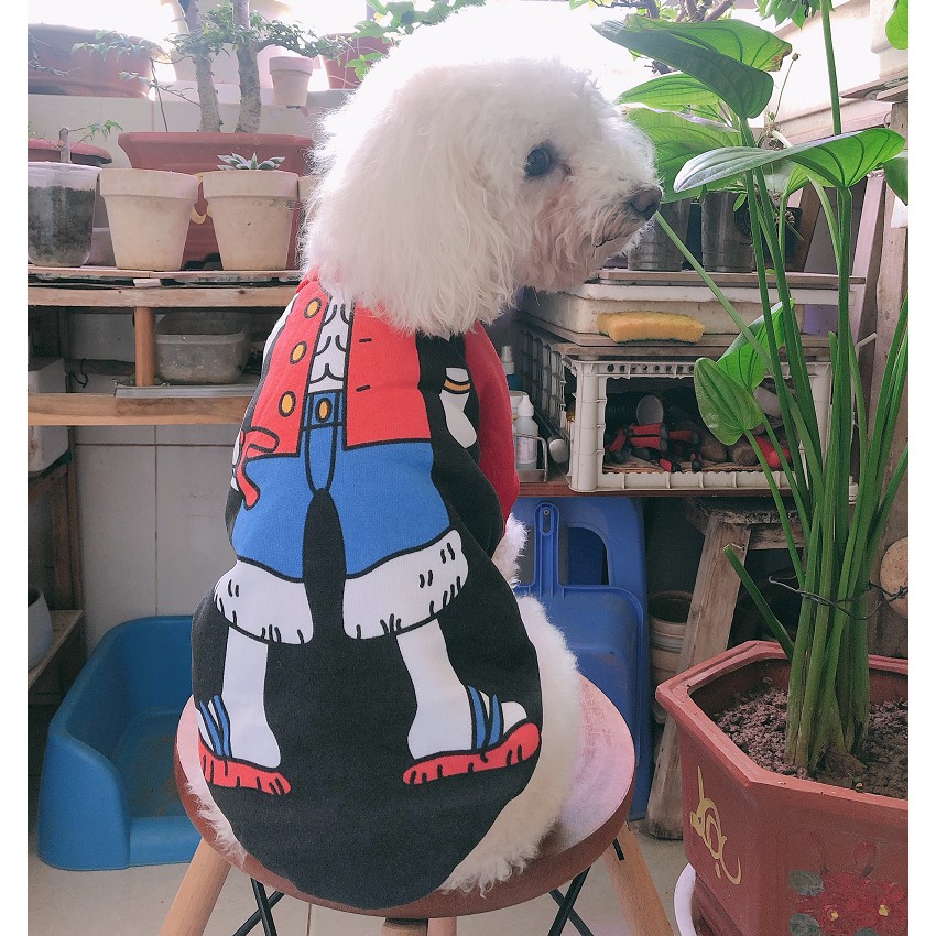 Quần áo cho chó mèo chất nỉ từ 1-7kg form nhỏ