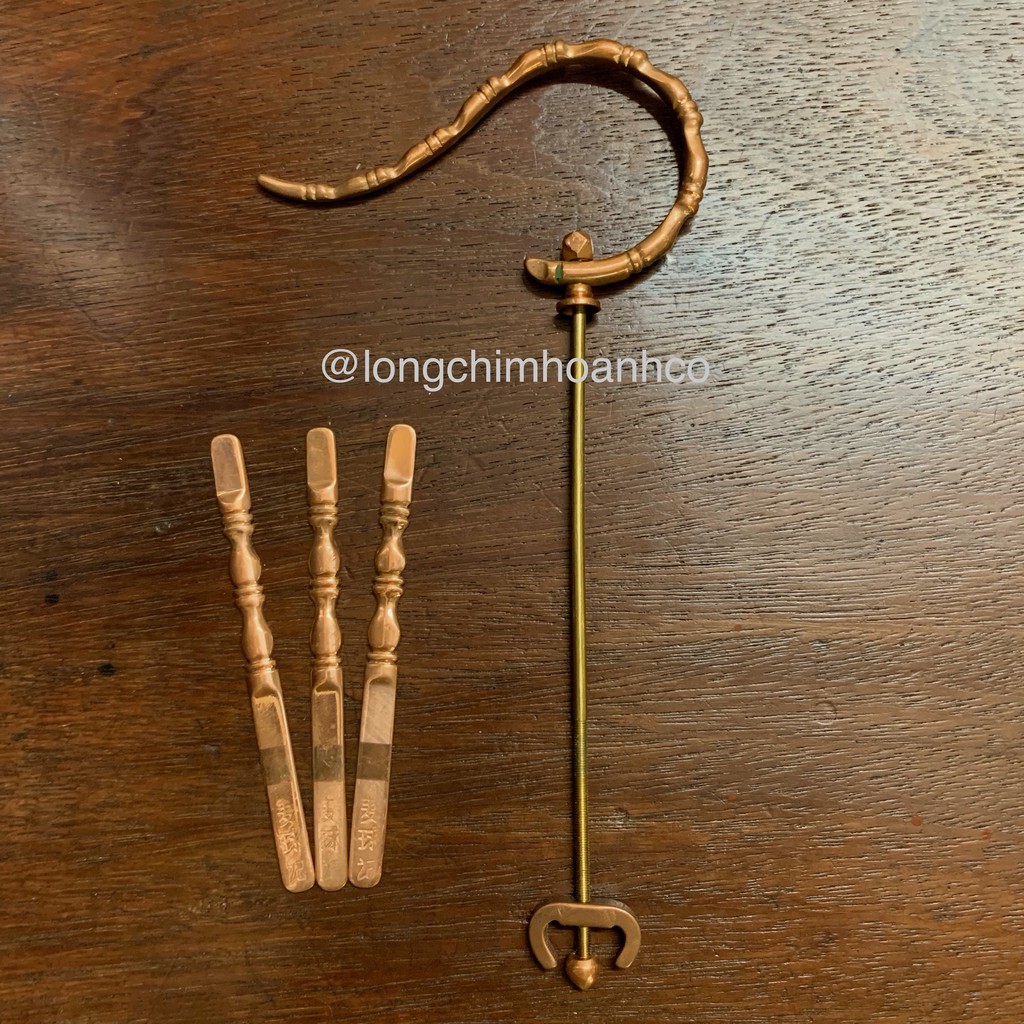 Bộ Móc Nẹp Đốt Trúc Đồng Đỏ Khuyên &amp; Đất