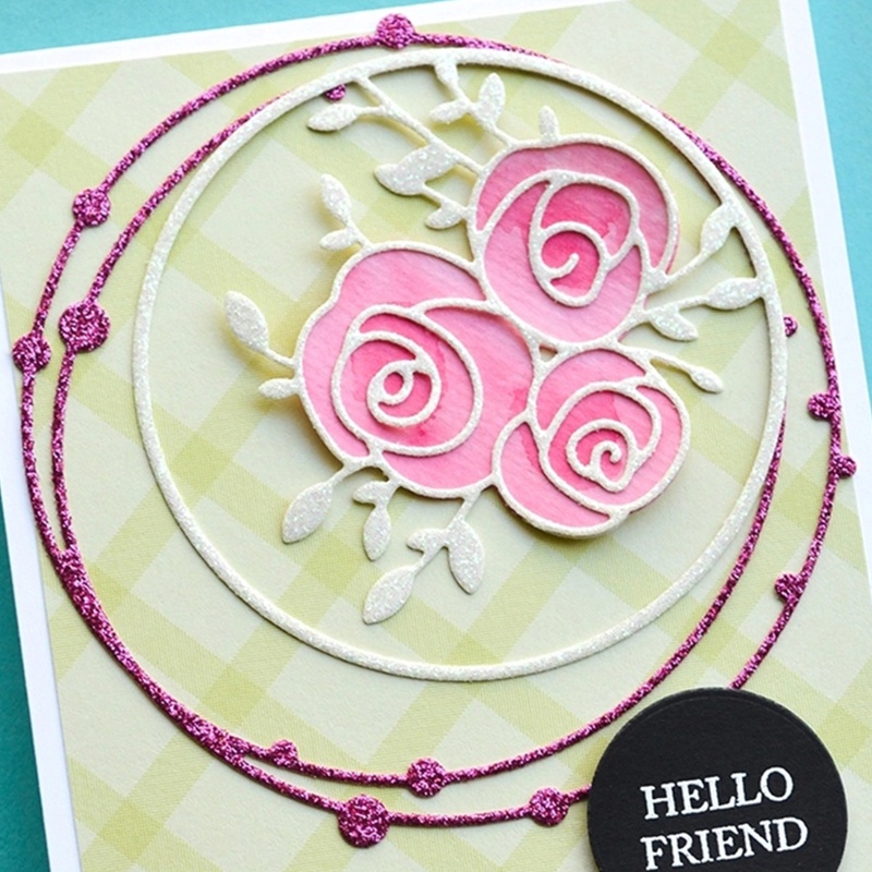 Khuôn Cắt Giấy Làm Từ Kim Loại Hình Tròn Nhiều Họa Tiết Trang Trí Scrapbook