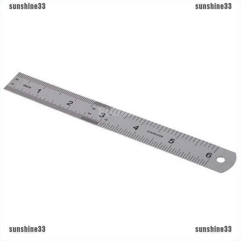 Thước Đo Hai Mặt 15cm 6 Trong 1 Bằng Thép Không Gỉ