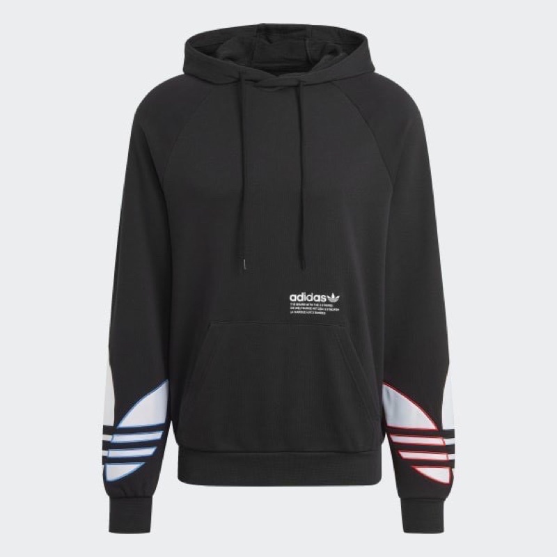 ANU468 ÁO ĐÔI HOODIE ĐEN TAY LOGO TRẮNG CHO NAM NỮ