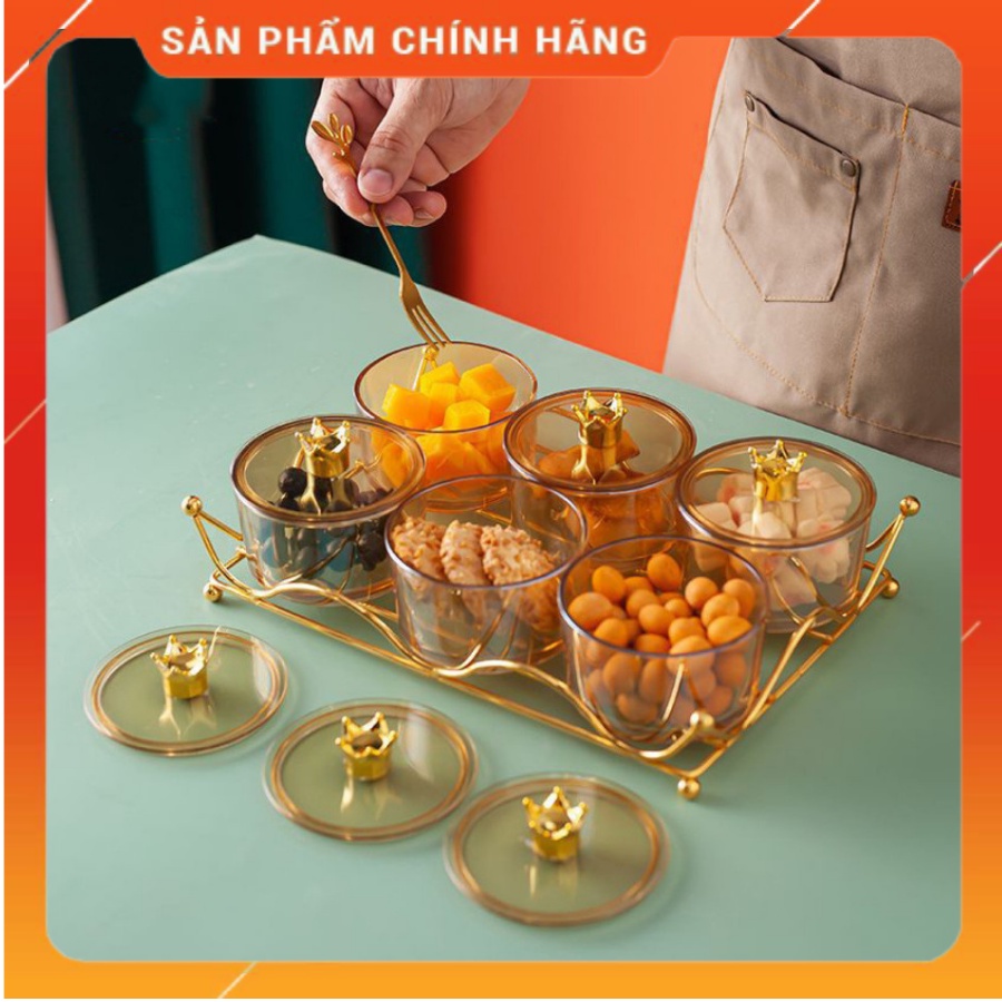 Khay Đựng Mứt Tết ❤️ FREESHIP❤️ Kích Thước 18*27.5*5cm Chất Liệu Thủy Tinh ❤️ Momomart ❤️