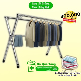 Cây Phơi Quần Áo Inox Thông Minh Gấp Gọn, Giàn Phơi Thông Minh, Giá Phơi Quần Áo Ban Công, Trong Nhà, Xếp Gọn, Haya Cp01