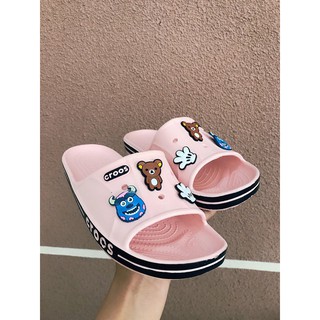 TẶNG 4 STICKER - DÉP QUAI NGANG GẮN STICKER MẪU MỚI NHẤT - KHAHANHCM
