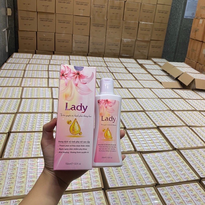Dung Dịch Vệ Sinh Lady (150ml) kết hợp hương nước hoa vùng kín, ngừa viêm tái tạo trẻ hóa vùng kín, hết ngứa,thoải mái
