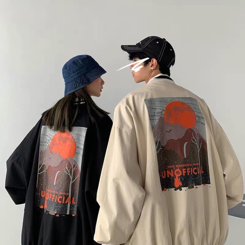 Áo khoác bóng chày - Áo bomber kaki oversized trẻ trung năng động Áo khoác Bomber - Gin Store