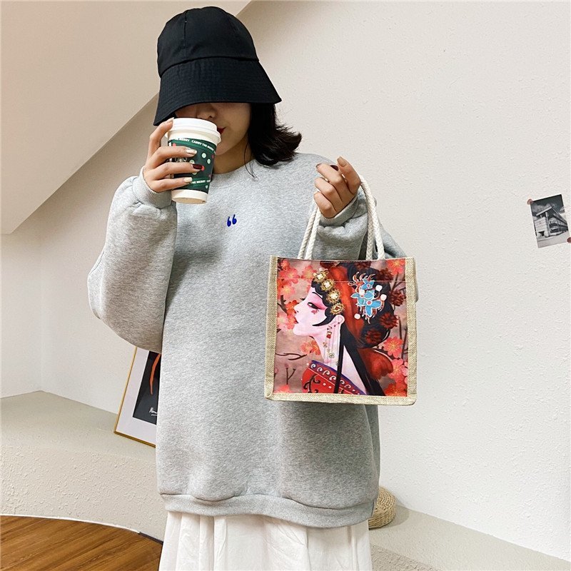 túi tote đeo chéo Túi vải Họa Tiết Hoạt Hình Dễ Thương Cho Nữ