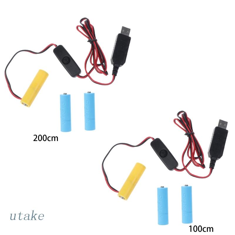 Cáp Nguồn USB 4.5V AA Có Công Tắc On / Off Thay Thế 3 Pin AA Cho Đồng Hồ Đồ Chơi